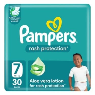 Pampers Rash Protection Diapers Size 7 (15 Kg+) 30s